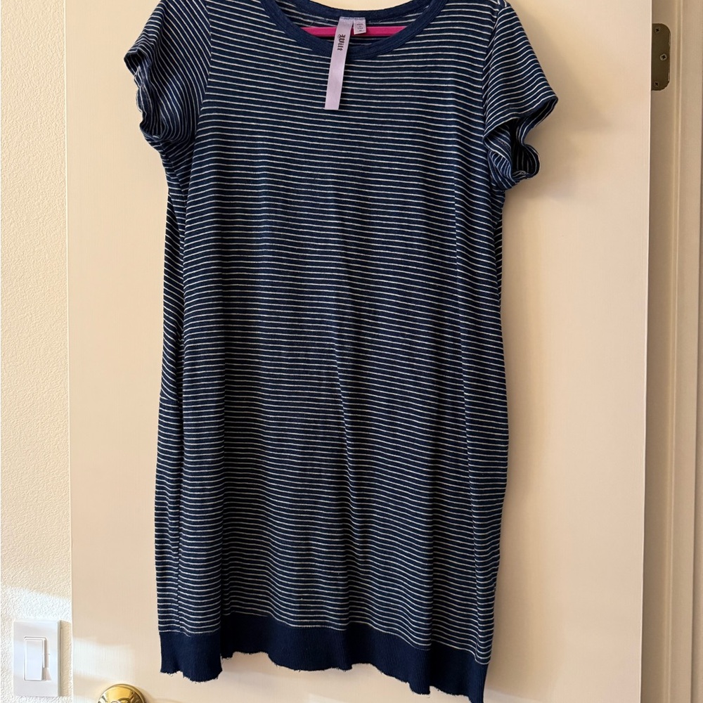 Wilt Navy Striped Dress M